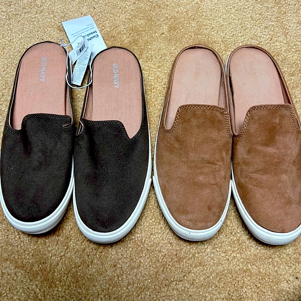 Old navy slip ons 2 pair. One w tags